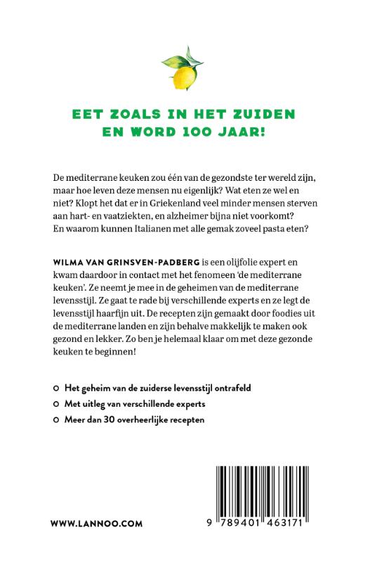 Achterkant van Het mediterrane dieet