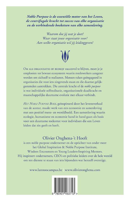 Achterkant van Het Noble Purpose boek