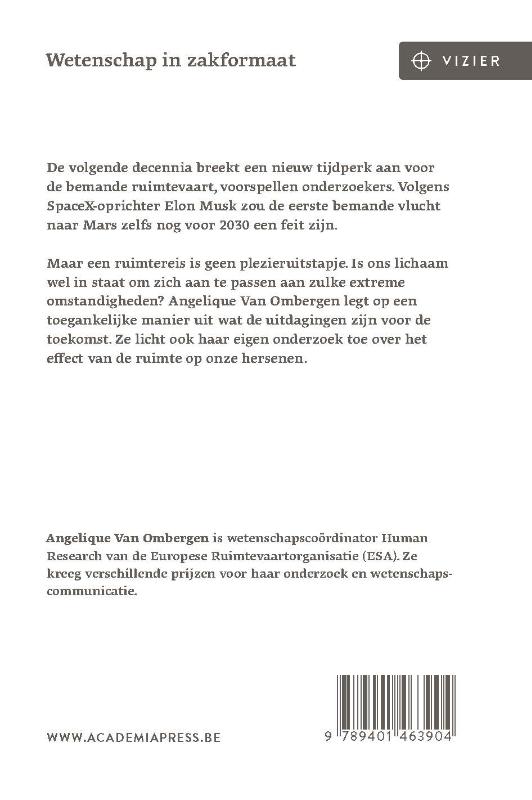Achterkant van Ruimtereizen