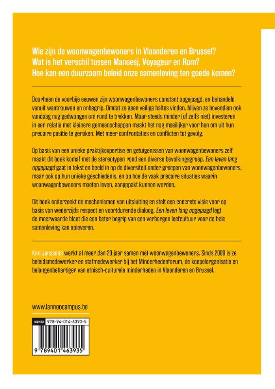 Achterkant van Een leven lang opgejaagd
