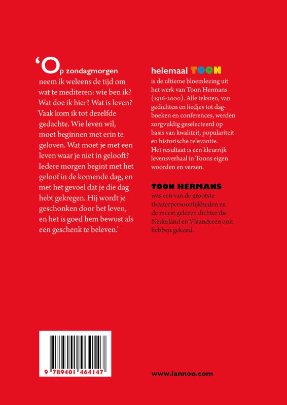 Achterkant van Helemaal Toon