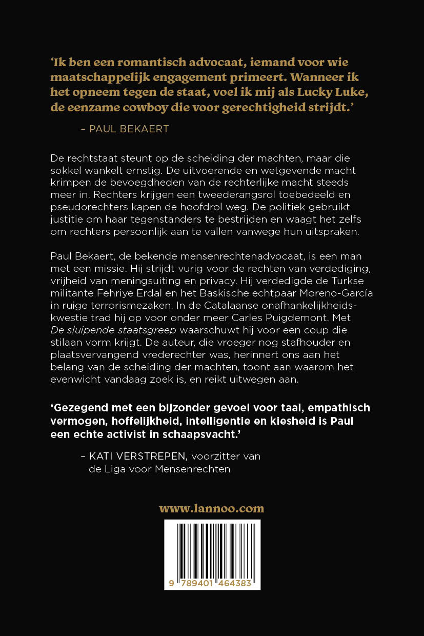 Achterkant van De sluipende staatsgreep