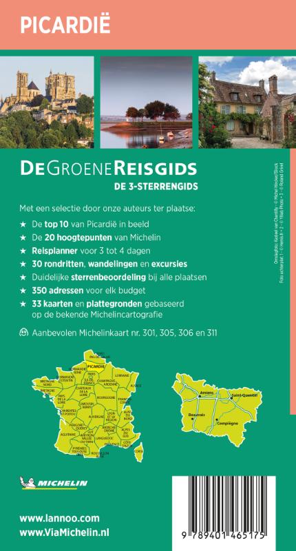 Achterkant van De Groene Reisgids-Picardië