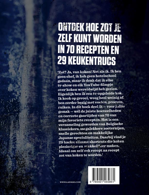 Achterkant van Zot van koken