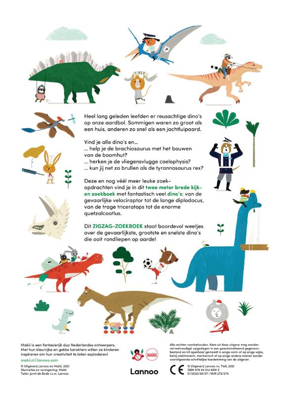 Achterkant van Zigzag - Dinosaurussen