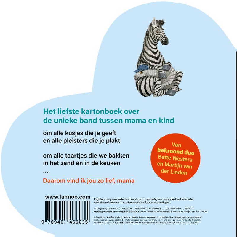 Achterkant van Daarom vind ik jou zo lief, mama