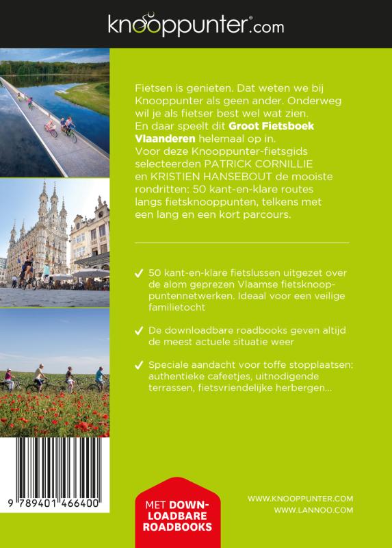 Achterkant van Knooppunter Groot Fietsboek Vlaanderen
