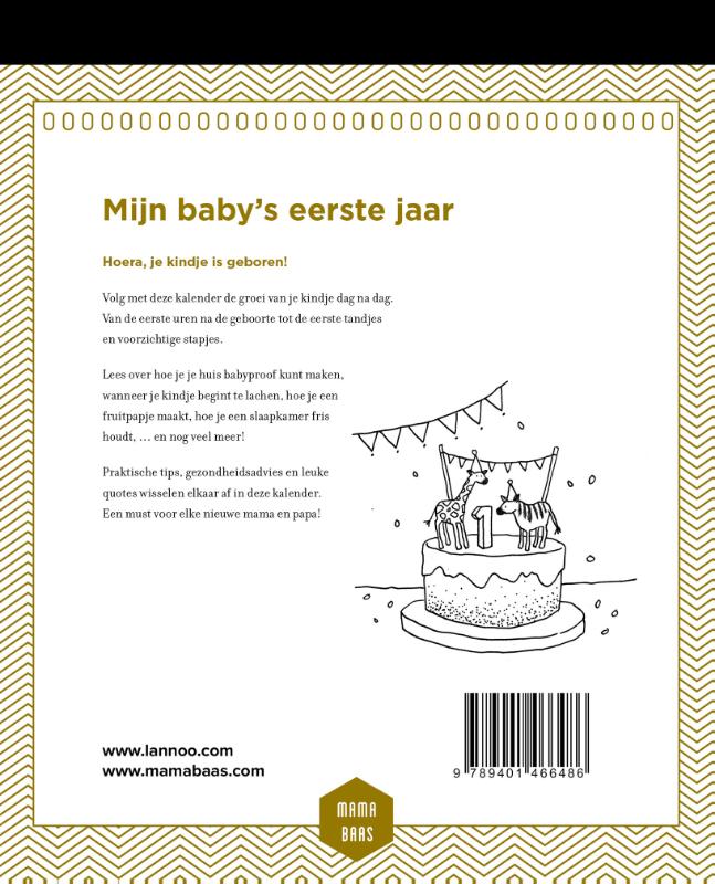 Achterkant van Mijn baby's eerste jaar