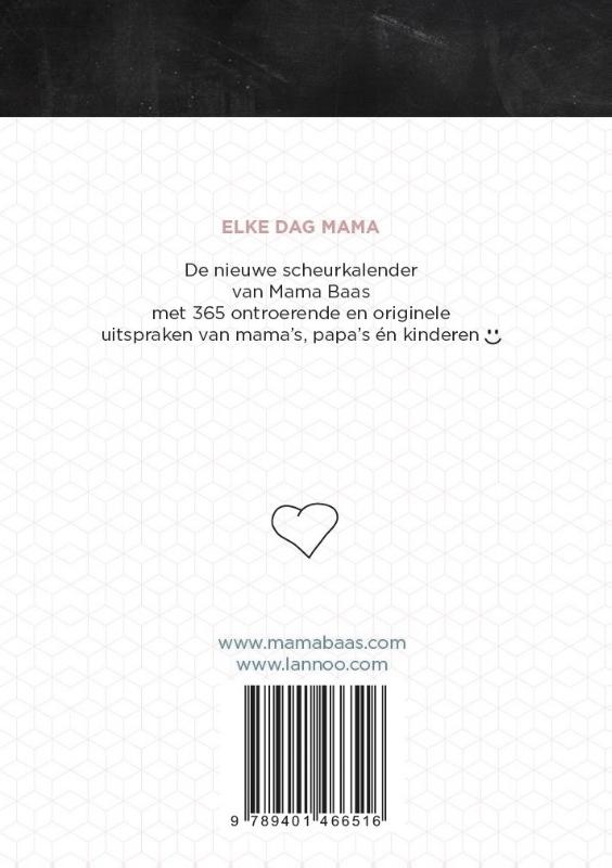 Achterkant van 365 x mama zijn