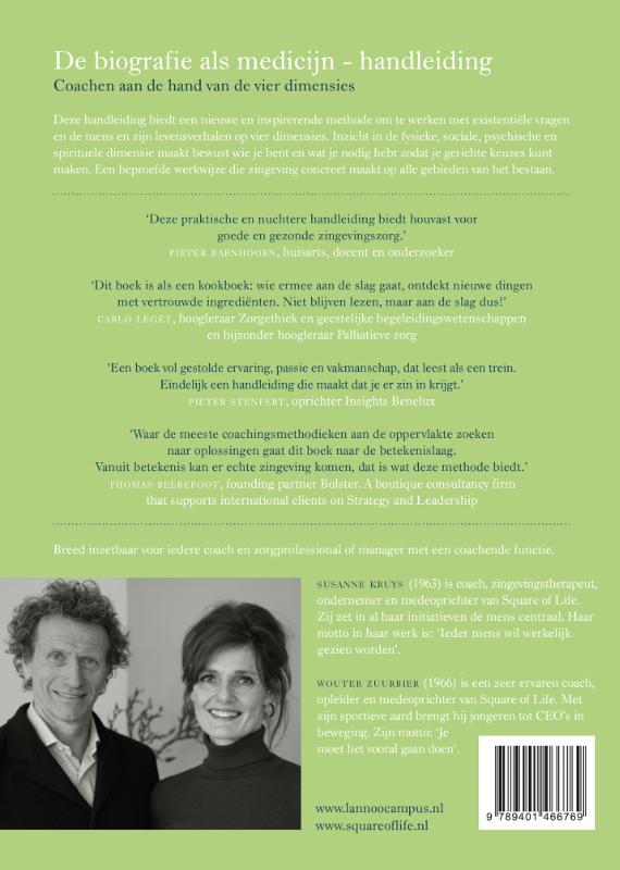 Achterkant van De biografie als medicijn - Handleiding