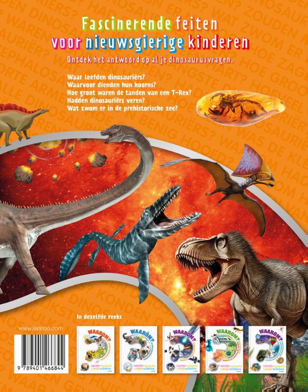 Achterkant van Waarom? De grote dinosaurusencyclopedie