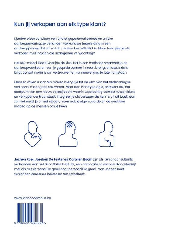 Achterkant van Mensen raken = klanten maken