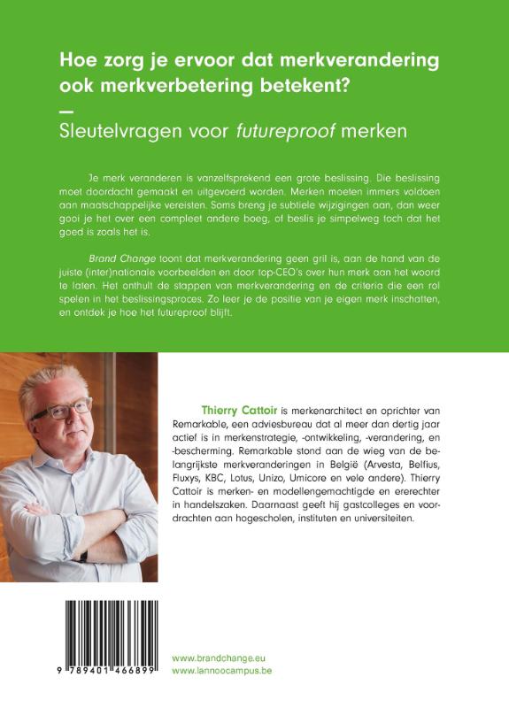 Achterkant van Brand change