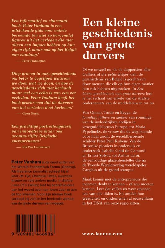 Achterkant van Een kleine geschiedenis van grote durvers