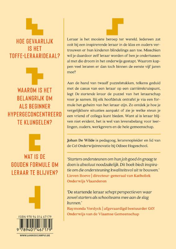 Achterkant van De startende leraar
