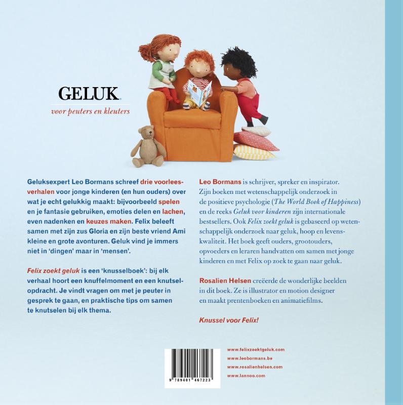 Achterkant van Felix zoekt geluk: spelen - lachen - kiezen