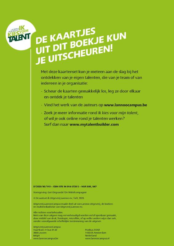 Achterkant van Talentenkaartjes volwassenen (nieuwe editie)