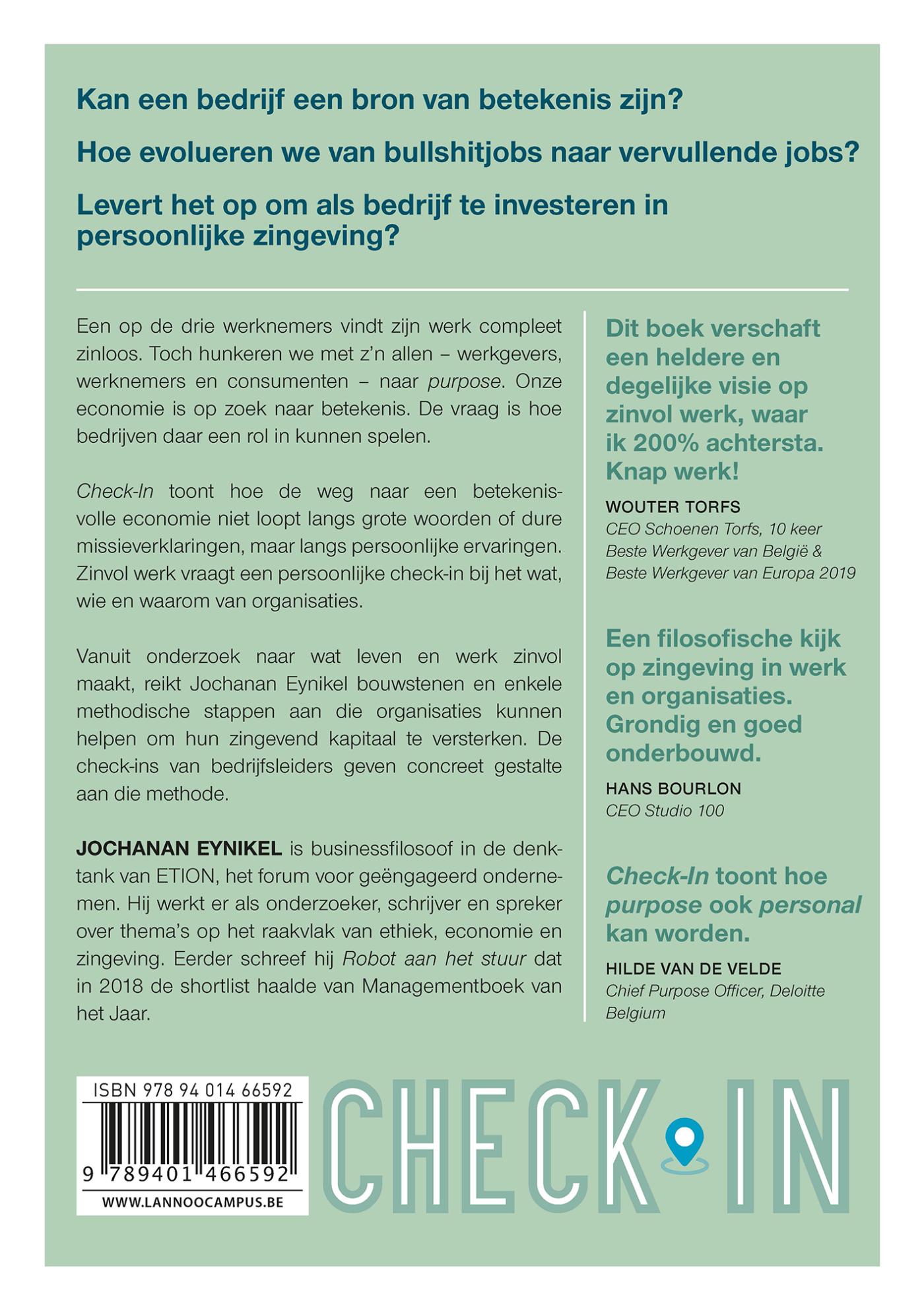 Achterkant van Check-in