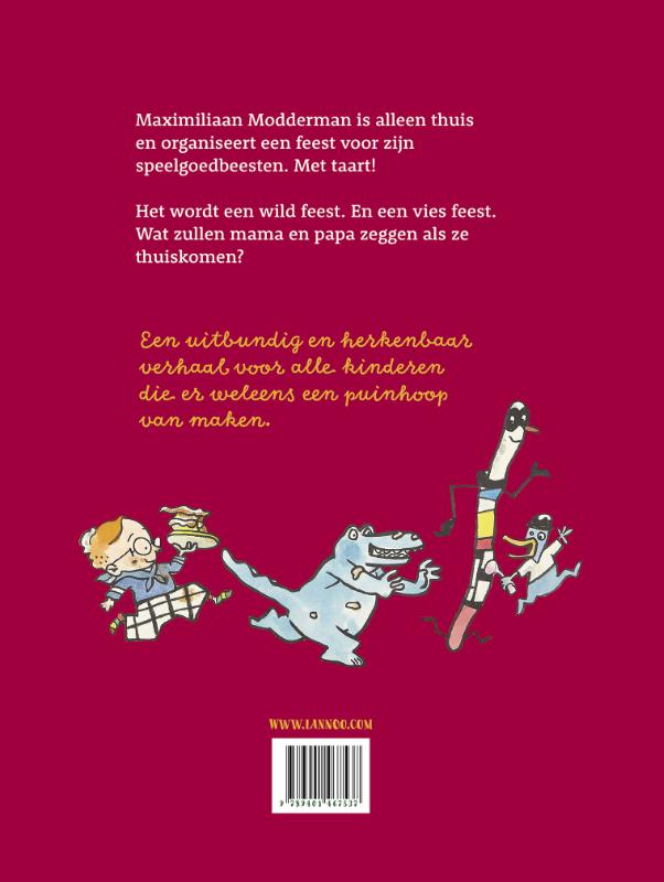 Achterkant van Maximiliaan Modderman geeft een feestje