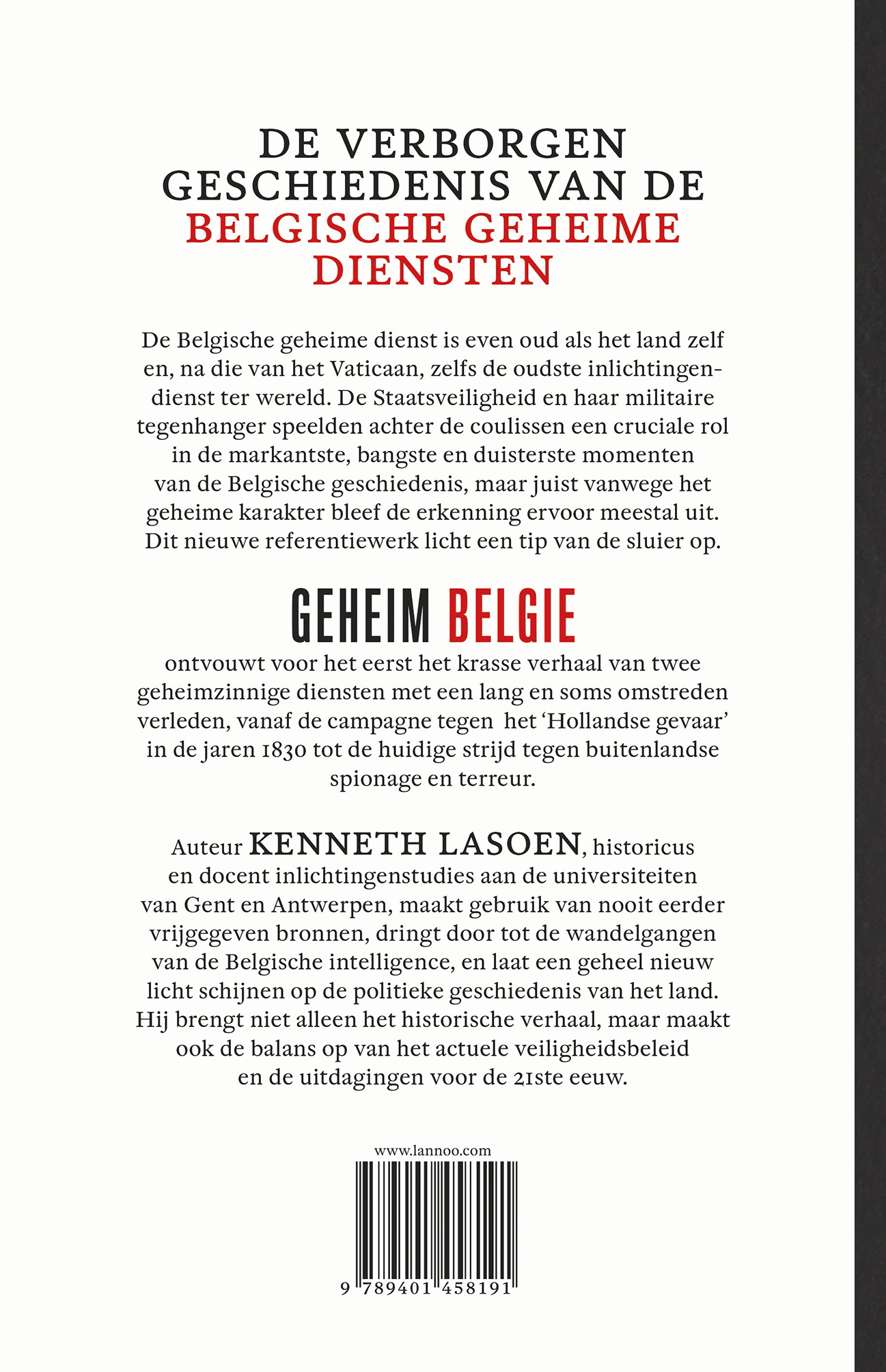 Achterkant van Geheim België