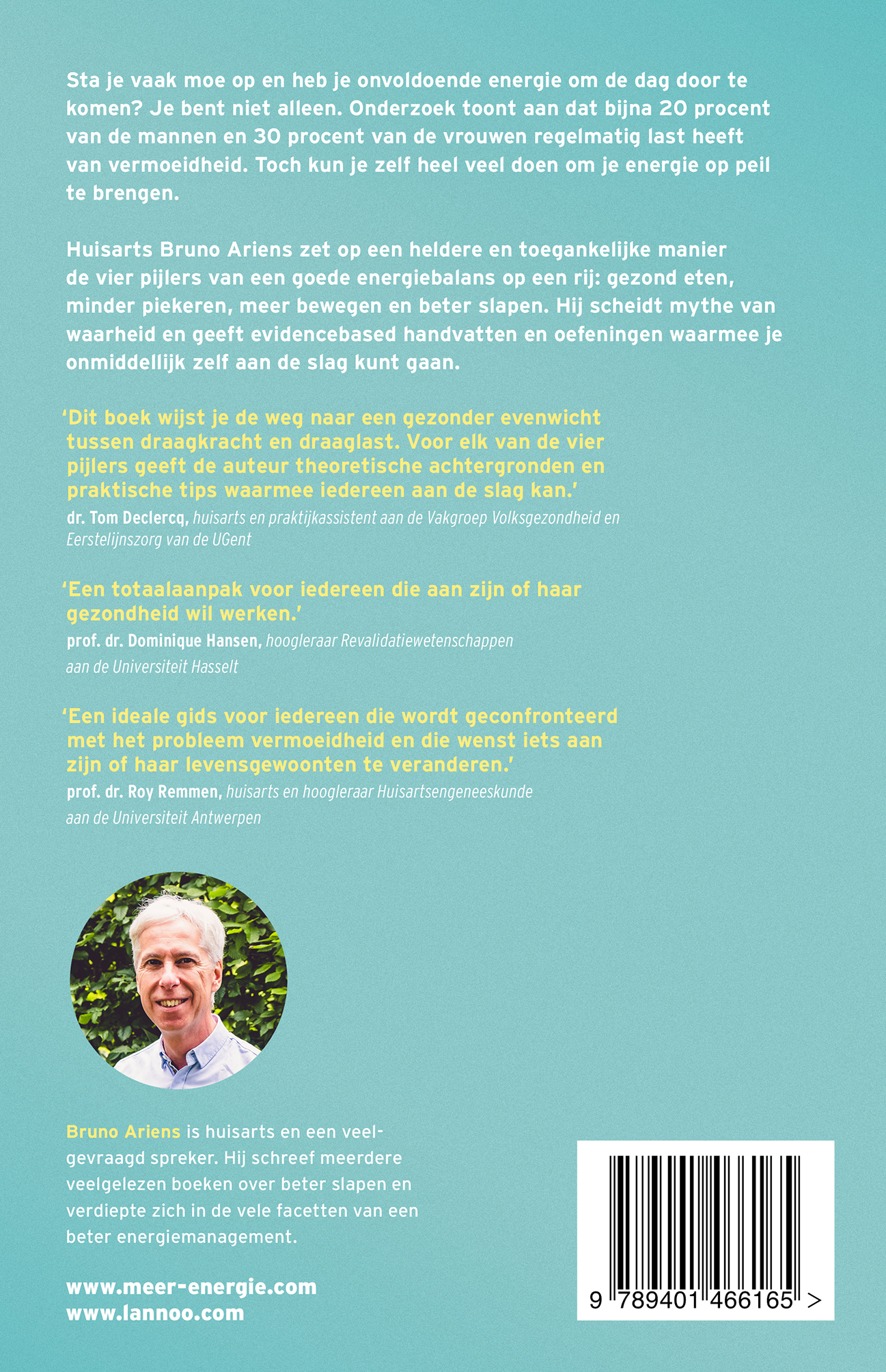 Achterkant van Meer energie