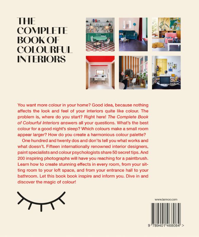 Achterkant van The complete book of colourful interiors