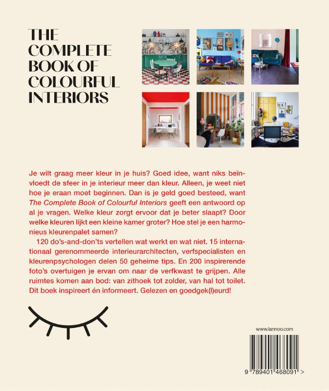 Achterkant van The complete book of colourful Interiors