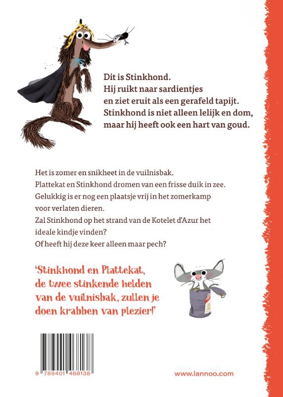 Achterkant van Stinkhond aan het strand