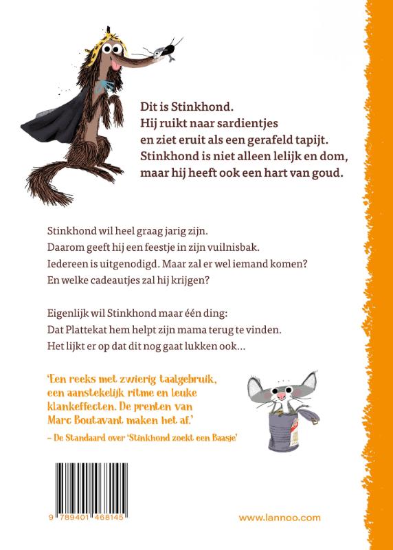 Achterkant van Stinkhond is jarig