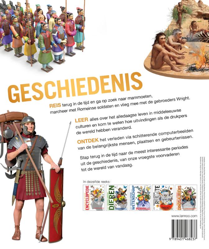 Achterkant van Lannoo's grote encyclopedie van de geschiedenis