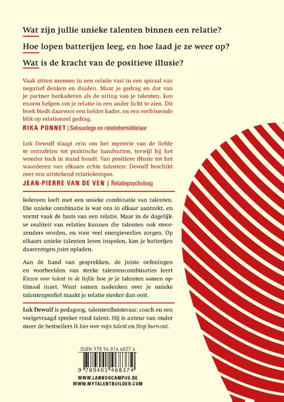 Achterkant van Kiezen voor talent in de liefde