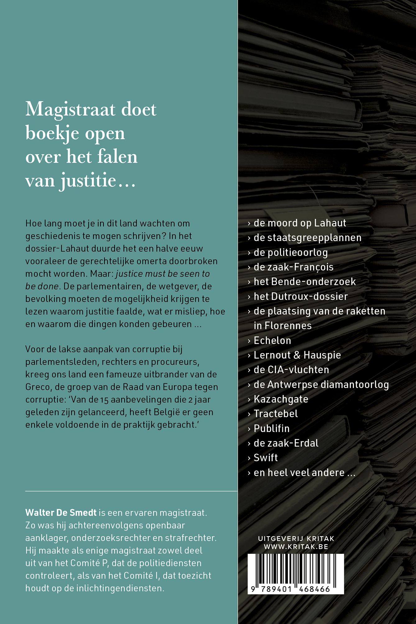 Achterkant van Het land van de onbestrafte misdaden