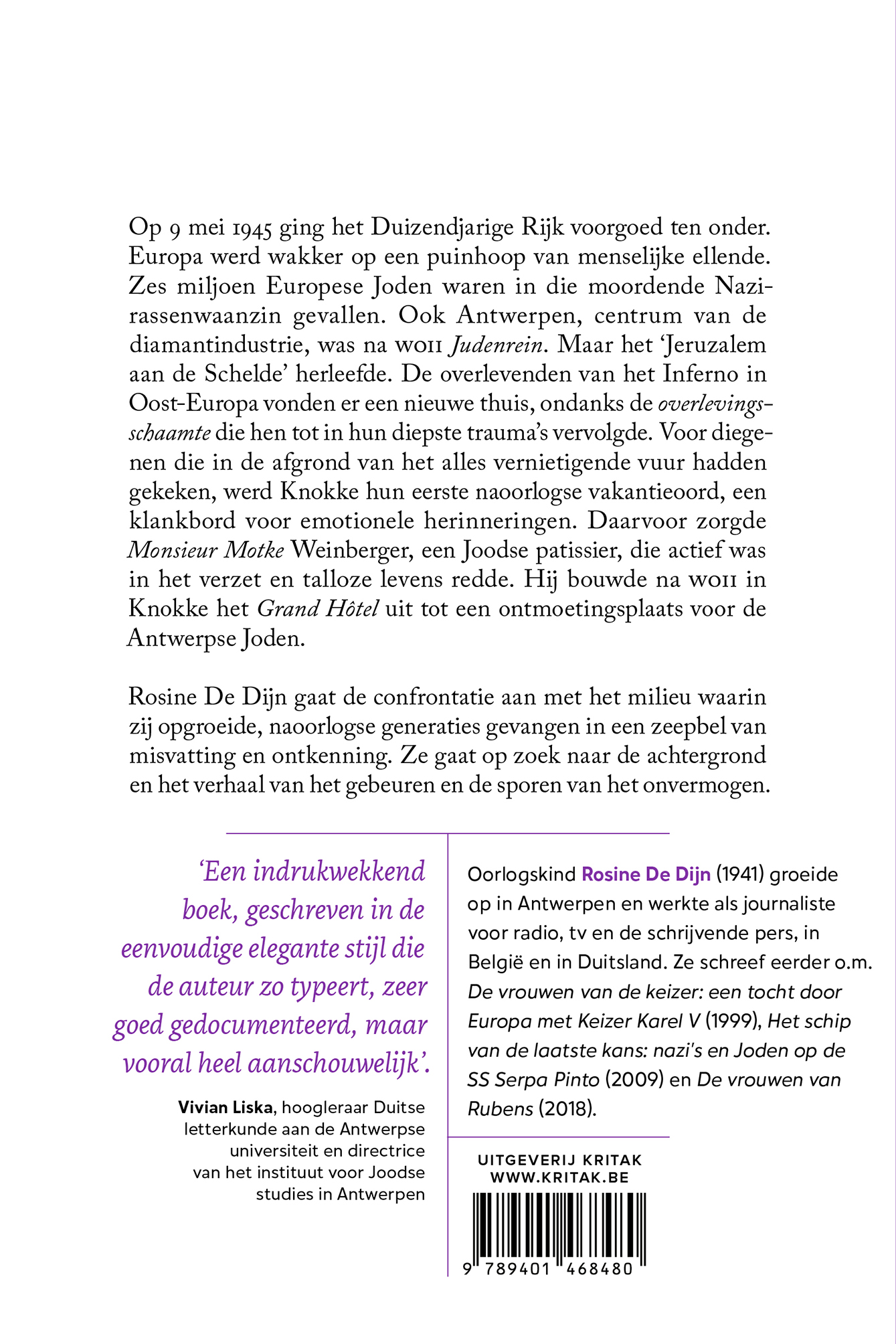 Achterkant van Overleven na de holocaust