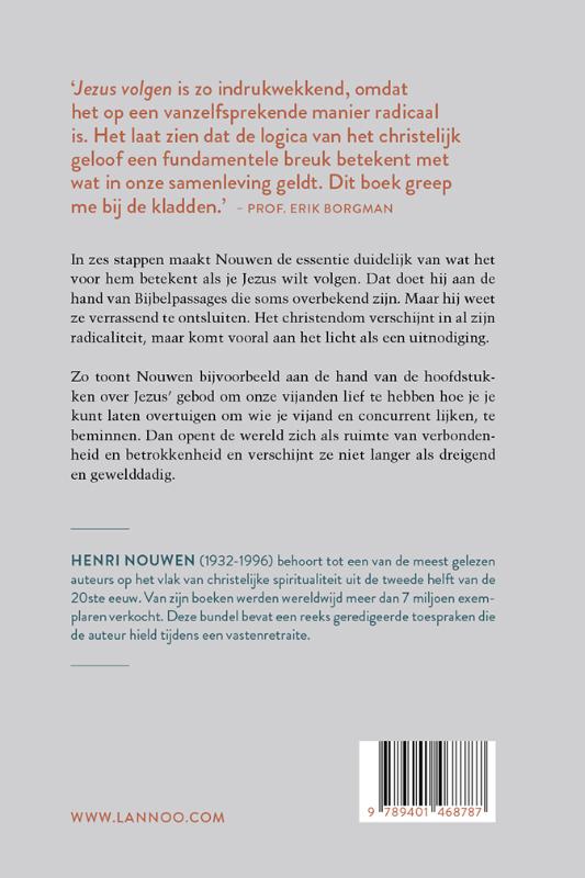 Achterkant van Jezus volgen