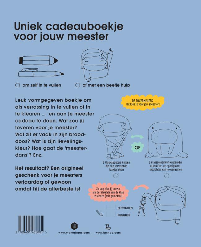 Achterkant van Voor mijn liefste meester