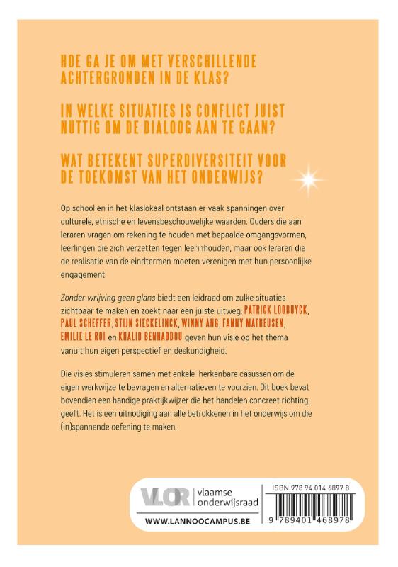 Achterkant van Zonder wrijving geen glans