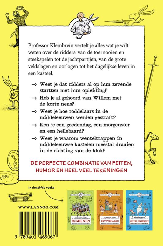 Achterkant van Professor Kleinbrein - De ridders