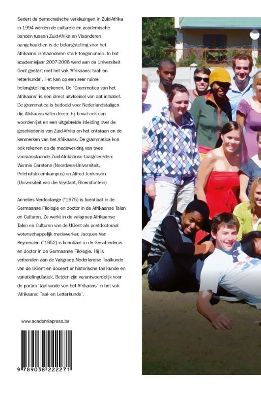 Achterkant van Grammatica van het Afrikaans