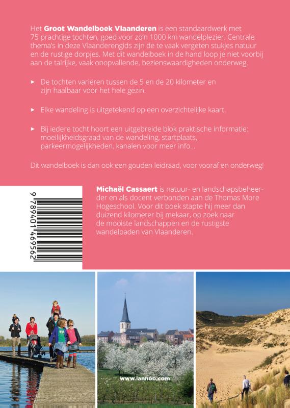 Achterkant van Groot Wandelboek Vlaanderen