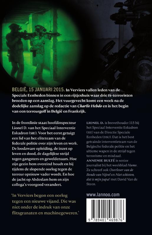 Achterkant van Terroristenjager