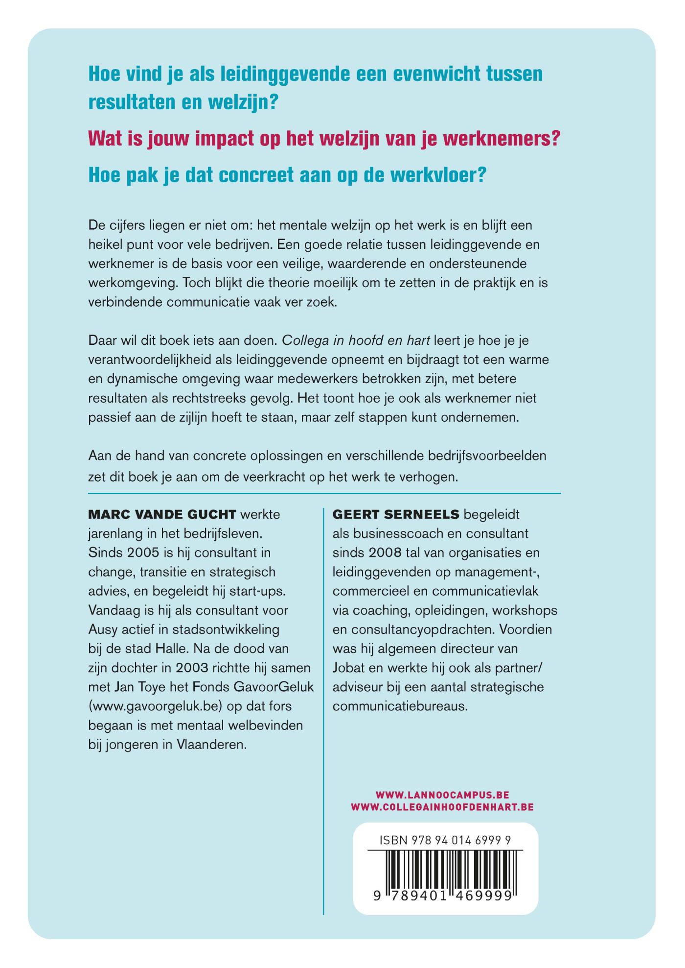 Achterkant van Collega in hoofd en hart