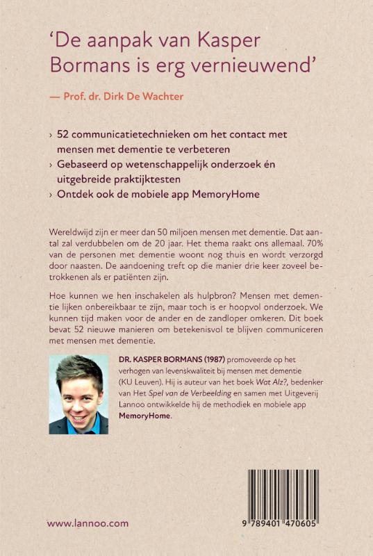 Achterkant van Tijd maken voor mensen met dementie