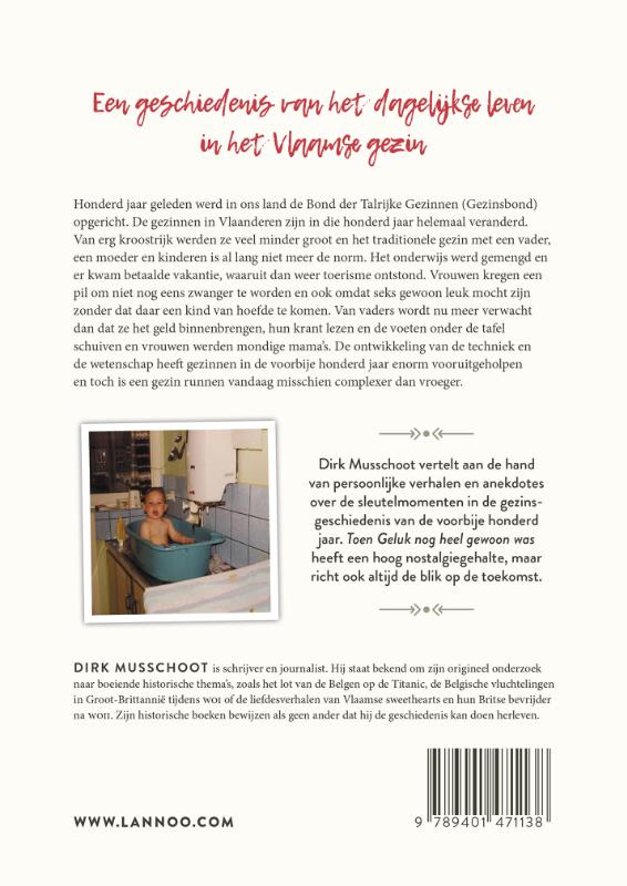Achterkant van Toen geluk nog heel gewoon was