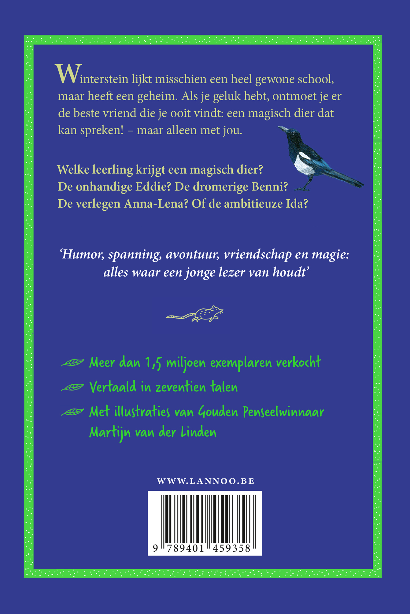 Achterkant van De school van de magische dieren