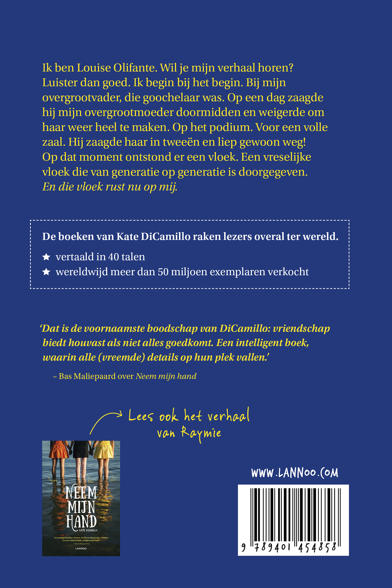 Achterkant van De vloek van de vliegende Olifantes