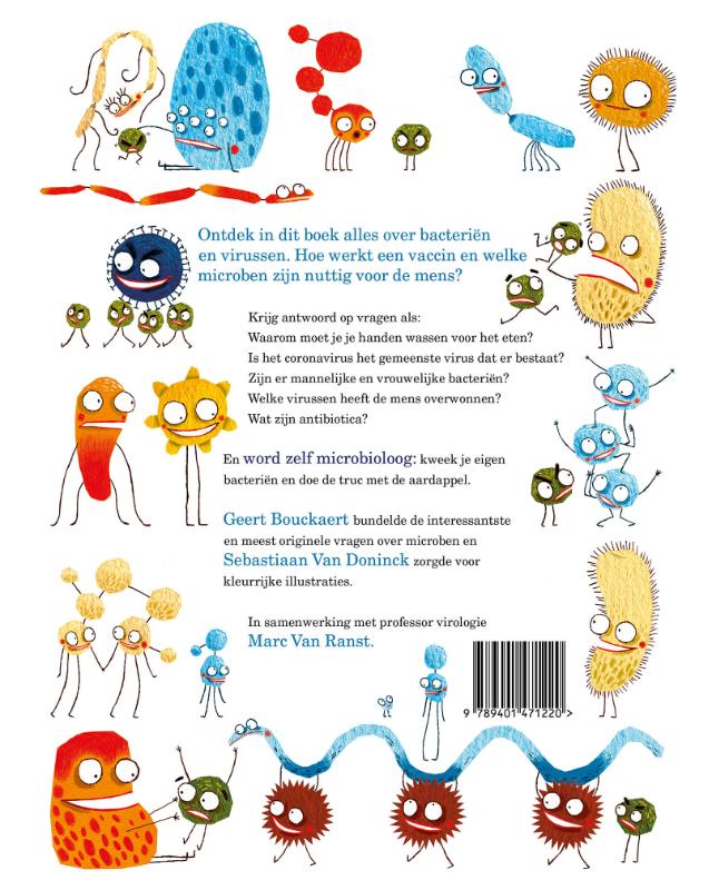 Achterkant van Monsterlijke microben