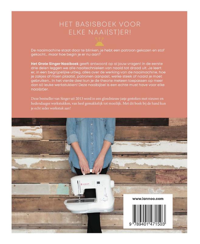 Achterkant van Het Grote Singer Naaiboek