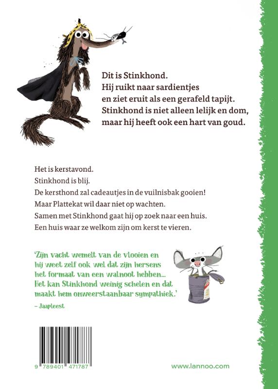 Achterkant van Stinkhond - Vrolijk Kerstfeest!