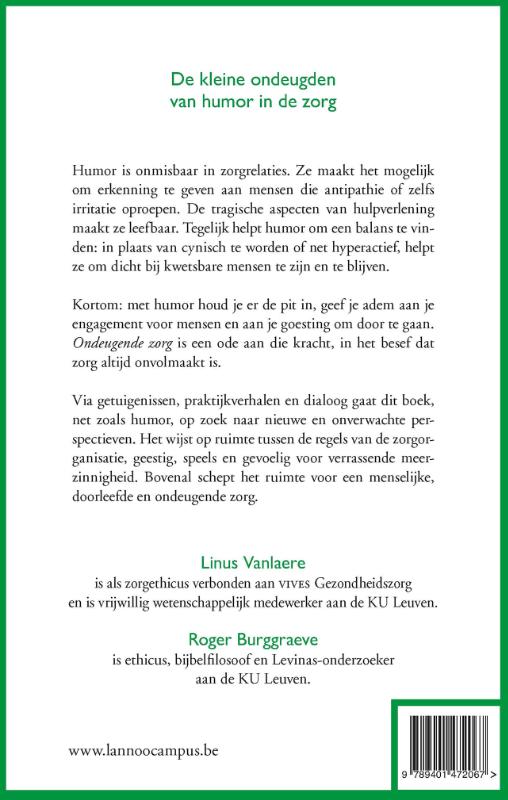 Achterkant van Ondeugende zorg