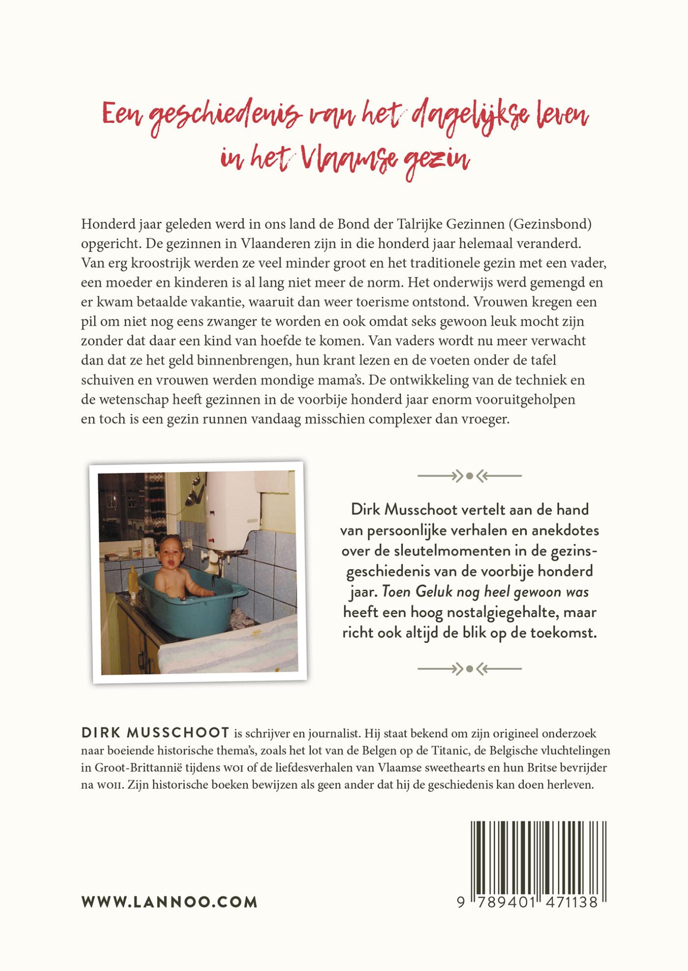 Achterkant van Toen geluk nog heel gewoon was